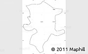 Blank Simple Map of Ouahigouya, cropped outside