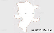 Classic Style Simple Map of Ouahigouya, cropped outside
