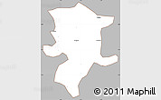 Gray Simple Map of Ouahigouya, cropped outside