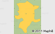 Savanna Style Simple Map of Ouahigouya, single color outside