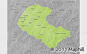 Physical 3D Map of Zoundweogo, desaturated