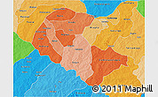 Political Shades 3D Map of Zoundweogo