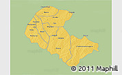 Savanna Style 3D Map of Zoundweogo, single color outside