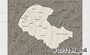 Shaded Relief 3D Map of Zoundweogo, darken