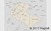 Shaded Relief 3D Map of Zoundweogo, desaturated