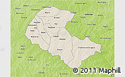 Shaded Relief 3D Map of Zoundweogo, physical outside