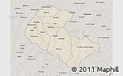 Shaded Relief 3D Map of Zoundweogo, semi-desaturated