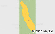 Savanna Style Simple Map of Guiba, single color outside