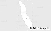 Silver Style Simple Map of Guiba, single color outside