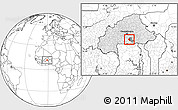 Blank Location Map of Nobere, highlighted country, highlighted parent region