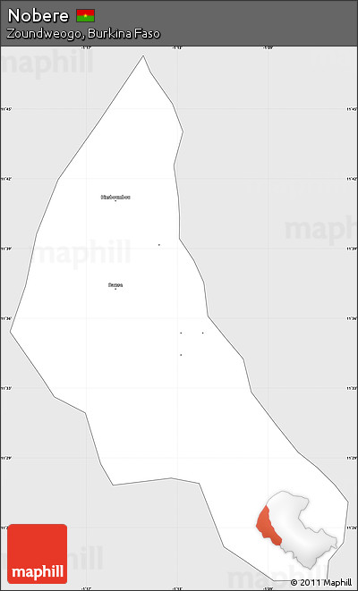 Silver Style Simple Map of Nobere, single color outside