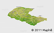 Satellite Panoramic Map of Zoundweogo, single color outside