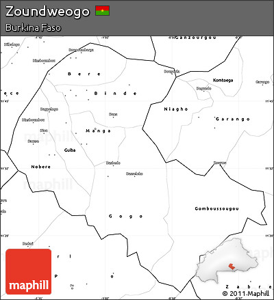 Blank Simple Map of Zoundweogo