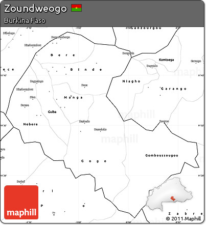 Blank Simple Map of Zoundweogo