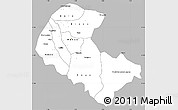 Gray Simple Map of Zoundweogo, single color outside