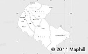 Silver Style Simple Map of Zoundweogo, single color outside