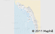 Classic Style 3D Map of Arakan (Rakhine), single color outside