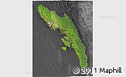 Satellite 3D Map of Arakan (Rakhine), darken, desaturated