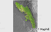 Satellite 3D Map of Arakan (Rakhine), desaturated