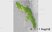 Satellite 3D Map of Arakan (Rakhine), lighten, desaturated