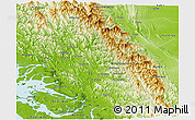 Physical Panoramic Map of An