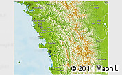 Physical 3D Map of Arakan (Sandoway)