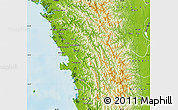 Physical Map of Arakan (Sandoway)