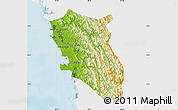 Physical Map of Arakan (Sandoway), single color outside