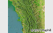 Satellite Map of Arakan (Sandoway)