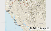 Shaded Relief 3D Map of Buthidaung
