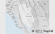 Silver Style 3D Map of Buthidaung