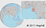 Gray Location Map of Buthidaung