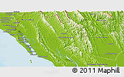 Physical Panoramic Map of Buthidaung