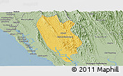 Savanna Style Panoramic Map of Buthidaung