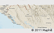 Shaded Relief Panoramic Map of Buthidaung