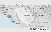 Silver Style Panoramic Map of Buthidaung