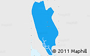 Political Simple Map of Buthidaung, single color outside