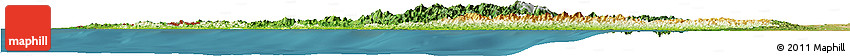 Physical Horizon Map of Arakan (Rakhine), satellite outside