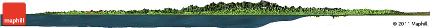Satellite Horizon Map of Arakan (Rakhine), darken