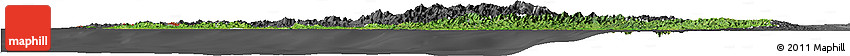 Satellite Horizon Map of Arakan (Rakhine), darken, desaturated