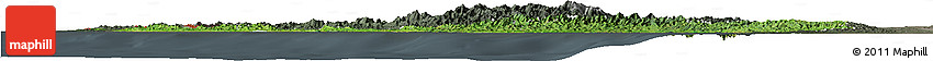 Satellite Horizon Map of Arakan (Rakhine), darken, semi-desaturated