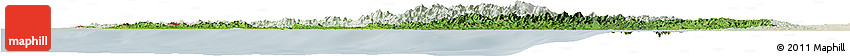 Satellite Horizon Map of Arakan (Rakhine), lighten