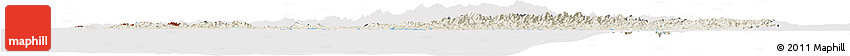 Shaded Relief Horizon Map of Arakan (Rakhine), cropped outside