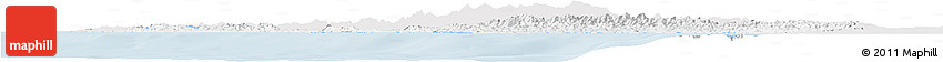 Silver Style Horizon Map of Arakan (Rakhine), single color outside