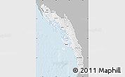Gray Map of Arakan (Rakhine), single color outside