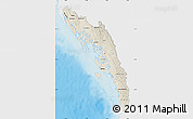 Shaded Relief Map of Arakan (Rakhine), single color outside