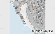 Gray 3D Map of Maungdaw