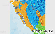 Political 3D Map of Maungdaw
