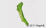 Satellite 3D Map of Maungdaw, cropped outside