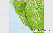 Satellite 3D Map of Maungdaw, physical outside